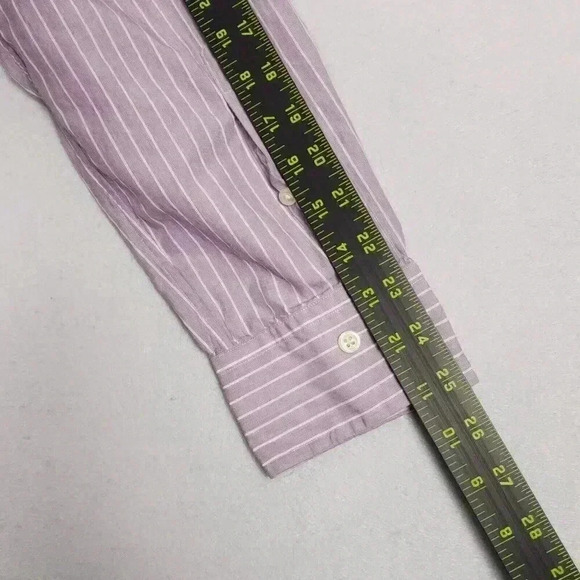 Lot of 2 Polo Ralph Lauren Men’s Button Up Dress Shirts Slim Fit Sz 16 Prpl Blue - Picture 16 of 16